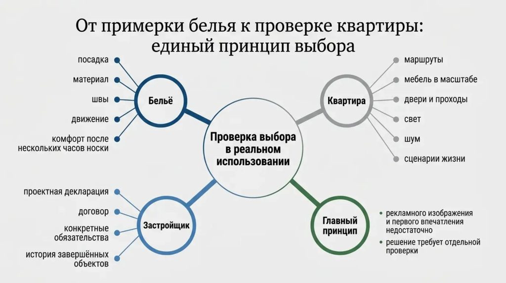 От примерки белья к проверке квартиры: единый принцип выбора